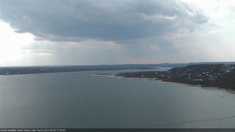 Lake Travis webcam, August 5, 2017 4:45 PM CT