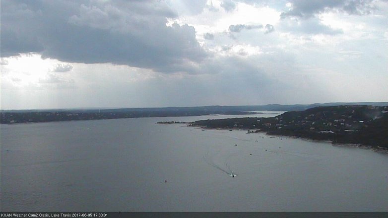 Lake Travis webcam, August 5, 2017 4:50 PM CT