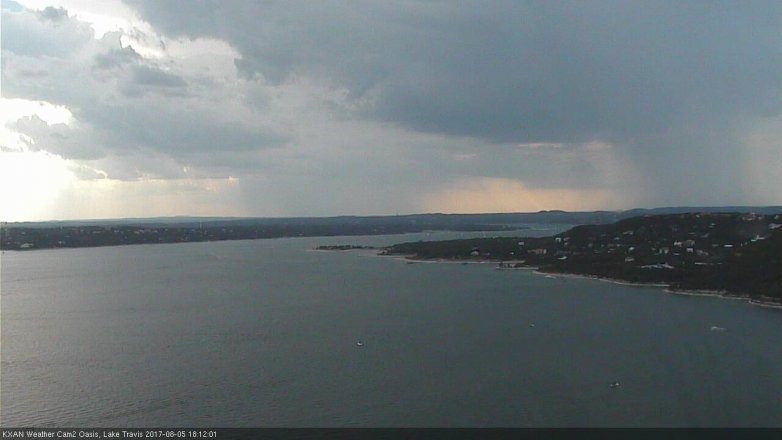 Lake Travis webcam, August 5, 2017 5:15 PM CT