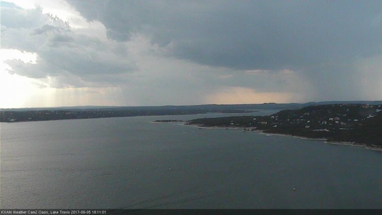 Lake Travis webcam, August 5, 2017 5:25 PM CT
