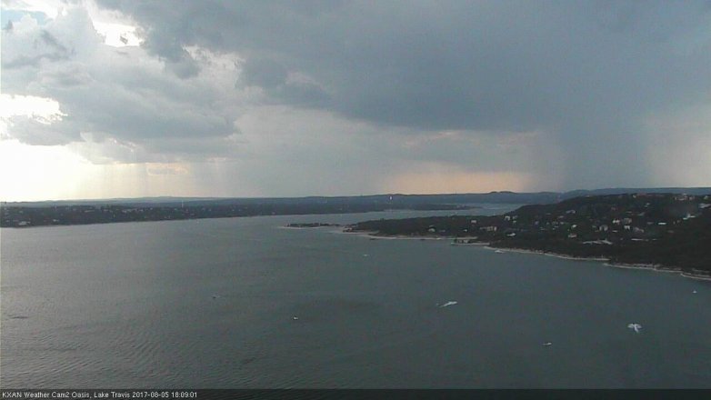Lake Travis webcam, August 5, 2017 5:40 PM CT