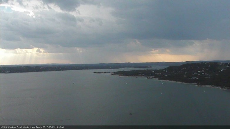 Lake Travis webcam, August 5, 2017 5:50 PM CT
