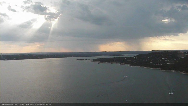 Lake Travis webcam, August 5, 2017 6:15 PM CT