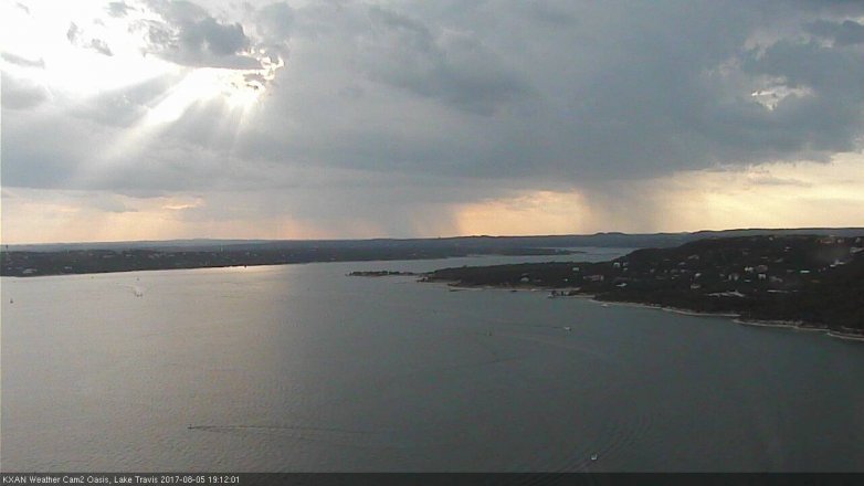 Lake Travis webcam, August 5, 2017 6:30 PM CT