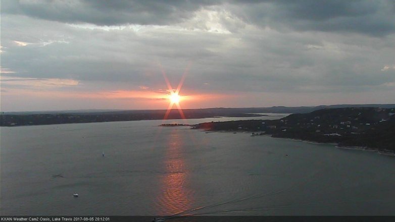 Lake Travis webcam, August 5, 2017 7:15 PM CT