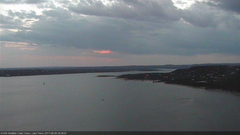 Lake Travis webcam, August 5, 2017 7:35 PM CT
