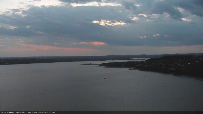 Lake Travis webcam, August 5, 2017 7:50 PM CT
