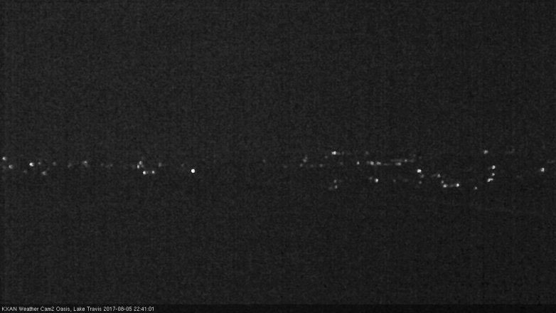 Lake Travis webcam, August 5, 2017 10:00 PM CT