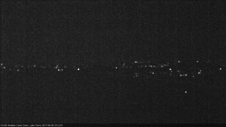 Lake Travis webcam, August 5, 2017 10:30 PM CT