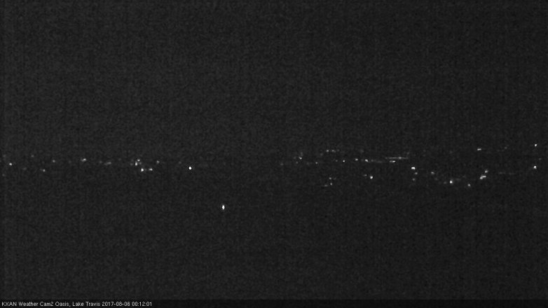 Lake Travis webcam, August 5, 2017 11:30 PM CT