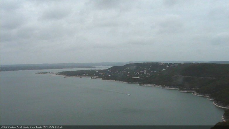 Lake Travis webcam, August 6, 2017 9:05 AM CT
