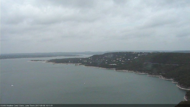 Lake Travis webcam, August 6, 2017 9:30 AM CT