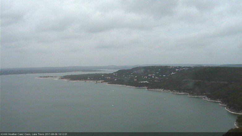 Lake Travis webcam, August 6, 2017 9:35 AM CT