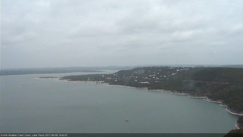 Lake Travis webcam, August 6, 2017 9:50 AM CT