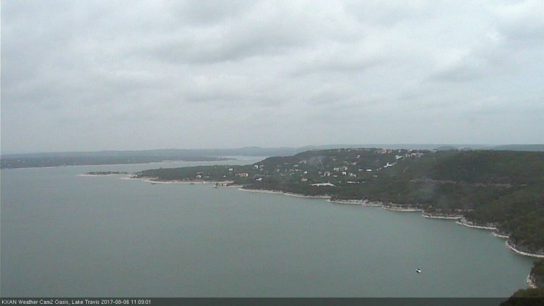 Lake Travis webcam, August 6, 2017 10:20 AM CT