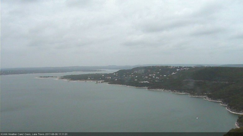 Lake Travis webcam, August 6, 2017 10:25 AM CT