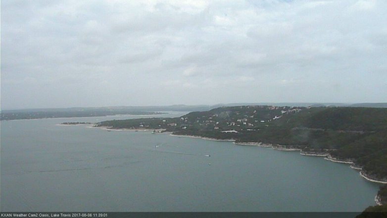 Lake Travis webcam, August 6, 2017 10:45 AM CT