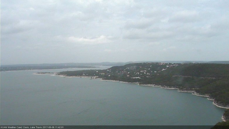 Lake Travis webcam, August 6, 2017 10:50 AM CT
