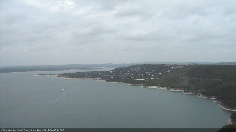 Lake Travis webcam, August 6, 2017 10:55 AM CT