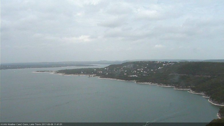 Lake Travis webcam, August 6, 2017 11:00 AM CT