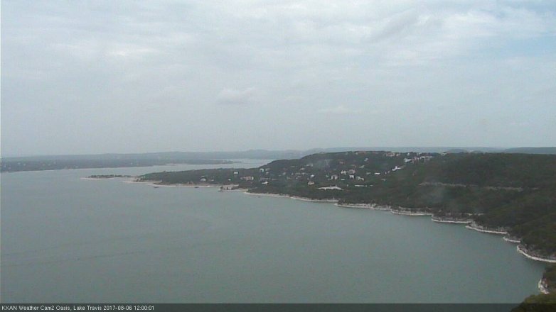 Lake Travis webcam, August 6, 2017 11:05 AM CT