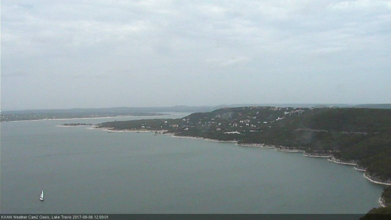 Lake Travis webcam, August 6, 2017 11:15 AM CT