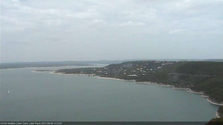 Lake Travis webcam, August 6, 2017 11:25 AM CT
