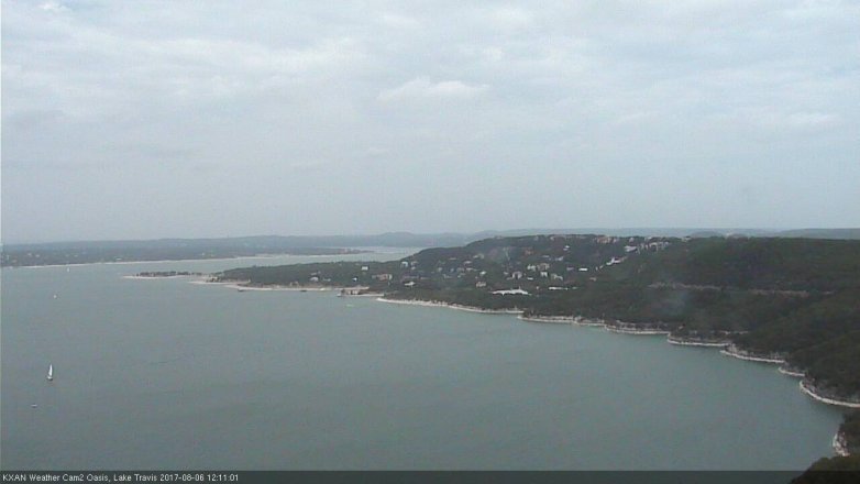 Lake Travis webcam, August 6, 2017 11:30 AM CT