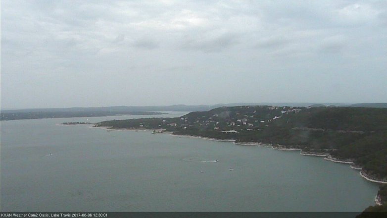 Lake Travis webcam, August 6, 2017 11:55 AM CT