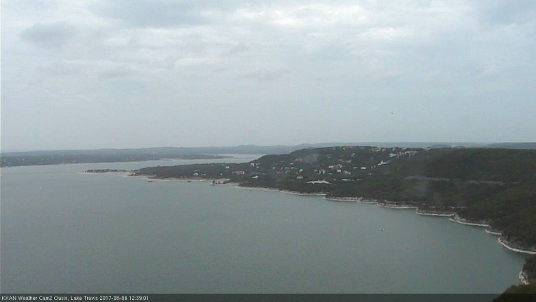 Lake Travis webcam, August 6, 2017 12:00 PM CT
