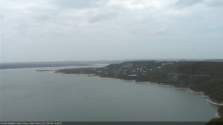 Lake Travis webcam, August 6, 2017 12:10 PM CT
