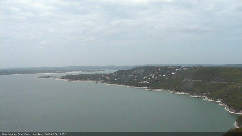 Lake Travis webcam, August 6, 2017 12:20 PM CT