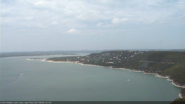 Lake Travis webcam, August 6, 2017 12:25 PM CT