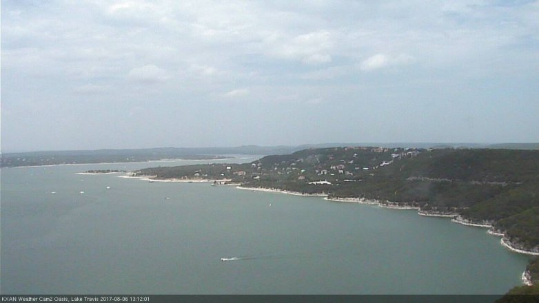 Lake Travis webcam, August 6, 2017 12:35 PM CT