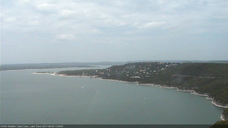 Lake Travis webcam, August 6, 2017 12:40 PM CT