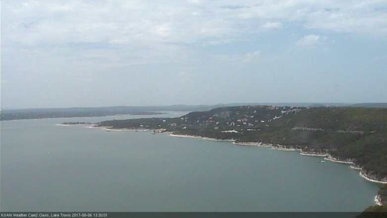 Lake Travis webcam, August 6, 2017 12:50 PM CT