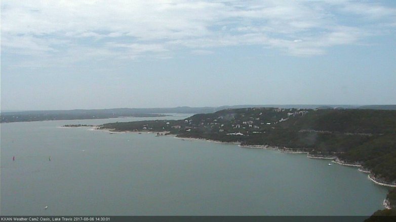 Lake Travis webcam, August 6, 2017 1:50 PM CT