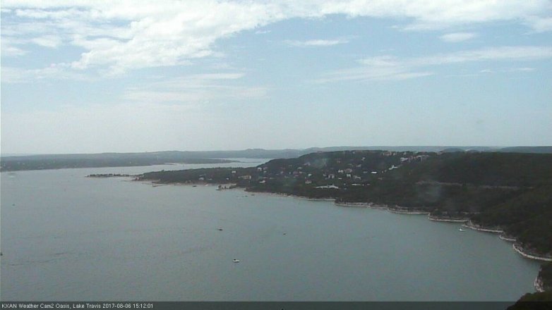 Lake Travis webcam, August 6, 2017 2:35 PM CT