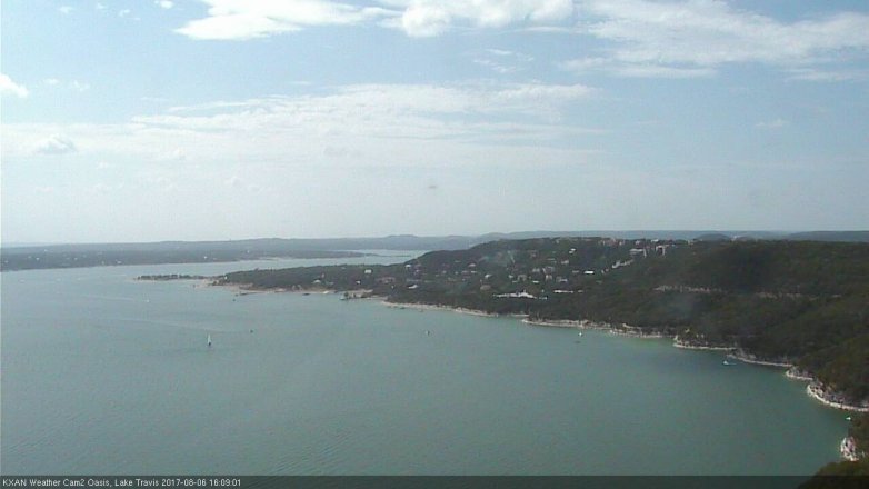 Lake Travis webcam, August 6, 2017 3:15 PM CT
