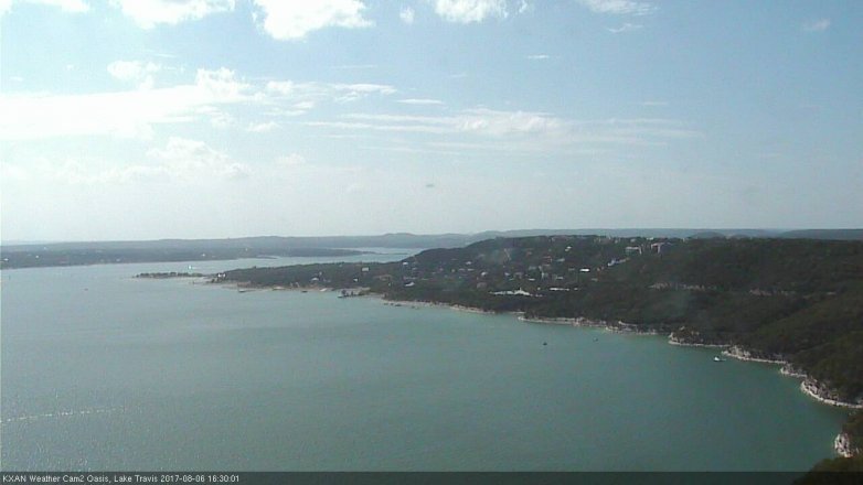 Lake Travis webcam, August 6, 2017 3:40 PM CT