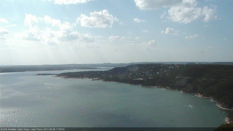 Lake Travis webcam, August 6, 2017 4:15 PM CT