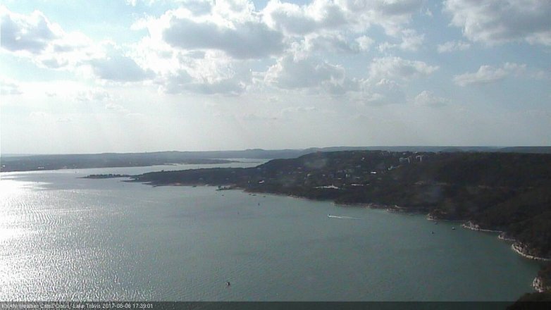 Lake Travis webcam, August 6, 2017 5:00 PM CT