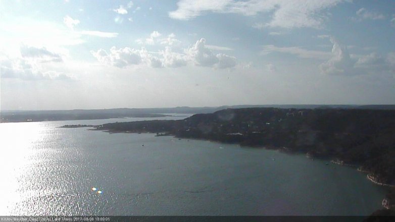 Lake Travis webcam, August 6, 2017 5:20 PM CT