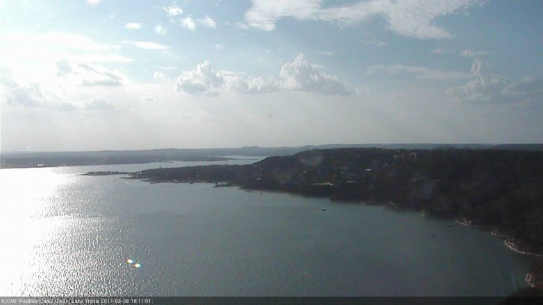 Lake Travis webcam, August 6, 2017 5:30 PM CT