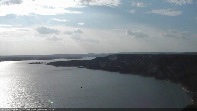 Lake Travis webcam, August 6, 2017 5:35 PM CT