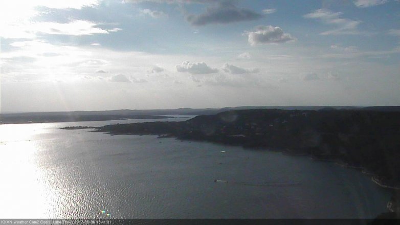 Lake Travis webcam, August 6, 2017 5:45 PM CT