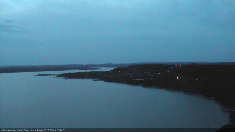 Lake Travis webcam, August 6, 2017 7:55 PM CT
