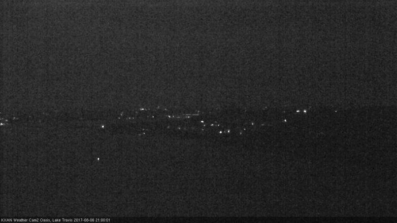 Lake Travis webcam, August 6, 2017 8:05 PM CT
