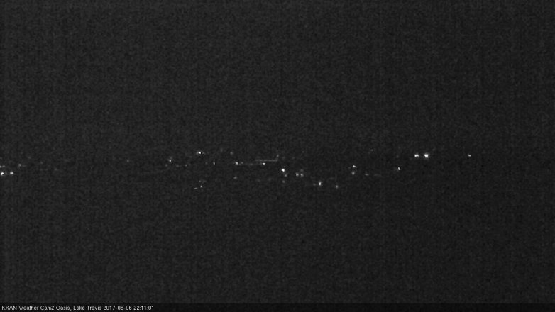 Lake Travis webcam, August 6, 2017 9:40 PM CT