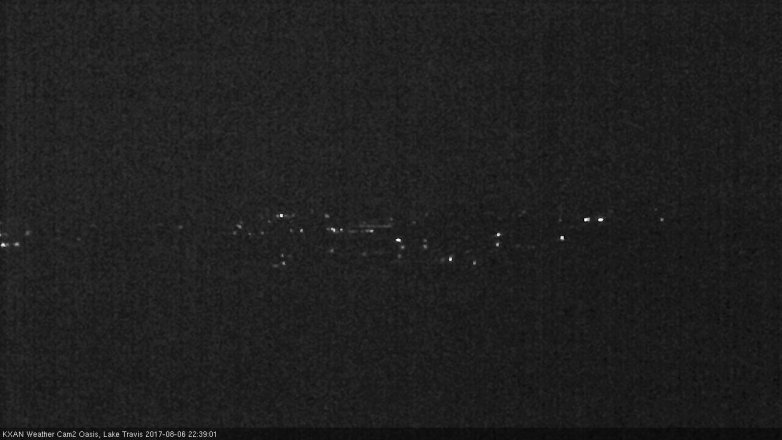Lake Travis webcam, August 6, 2017 9:50 PM CT